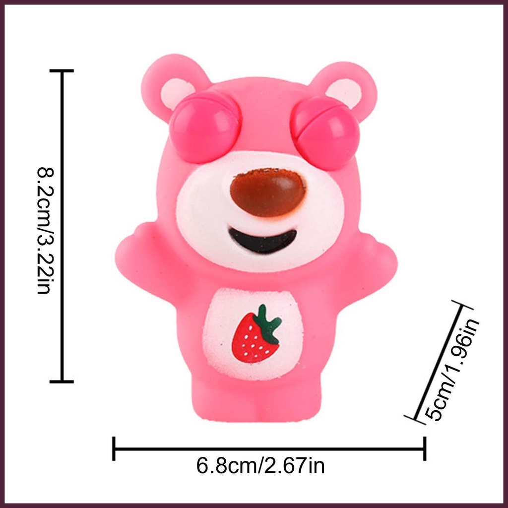 Móc Khóa Hình Gấu Dâu Tây Dễ Thương Vui Nhộn