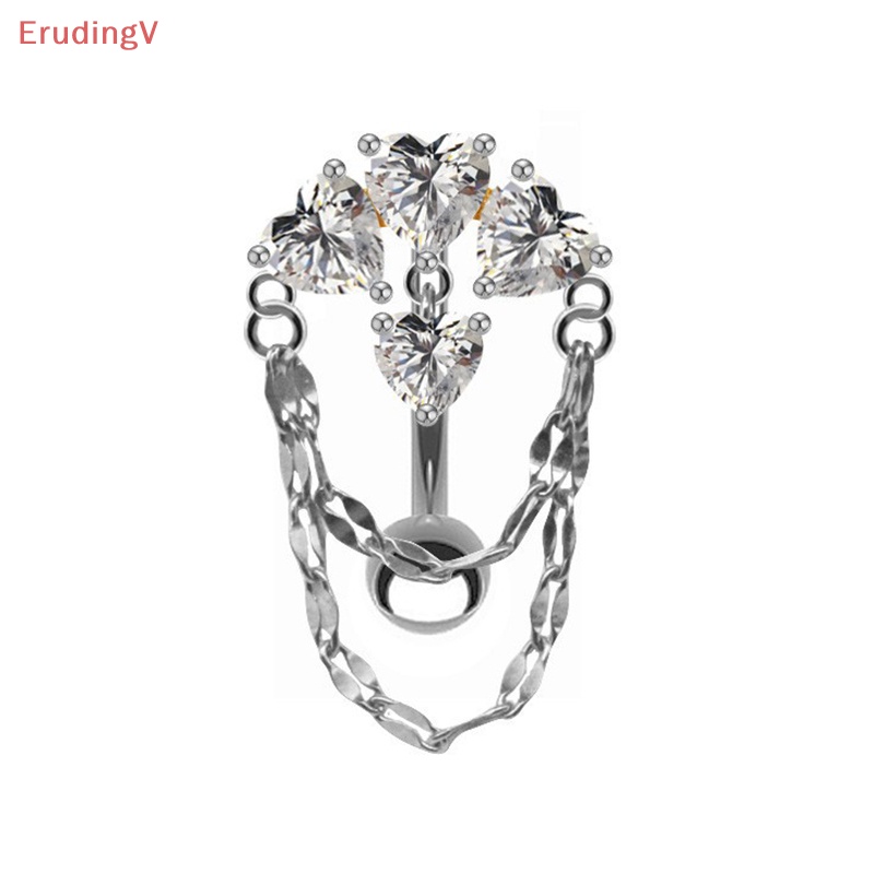 [ErudingV] Khuyên Rốn Bằng Thép Không Gỉ Đính Đá Zircon Hình Trái Tim Gợi Cảm [Mới]