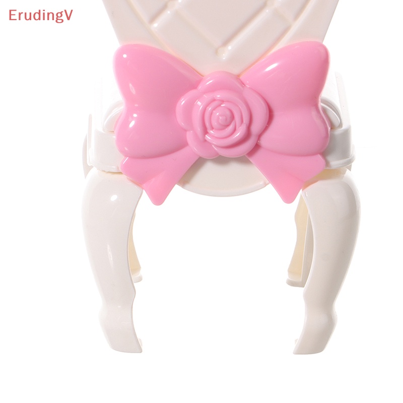 Mô Hình Ghế Thắt Nơ Màu Trắng Tỉ Lệ 1 / 6 Trang Trí Nhà Búp Bê