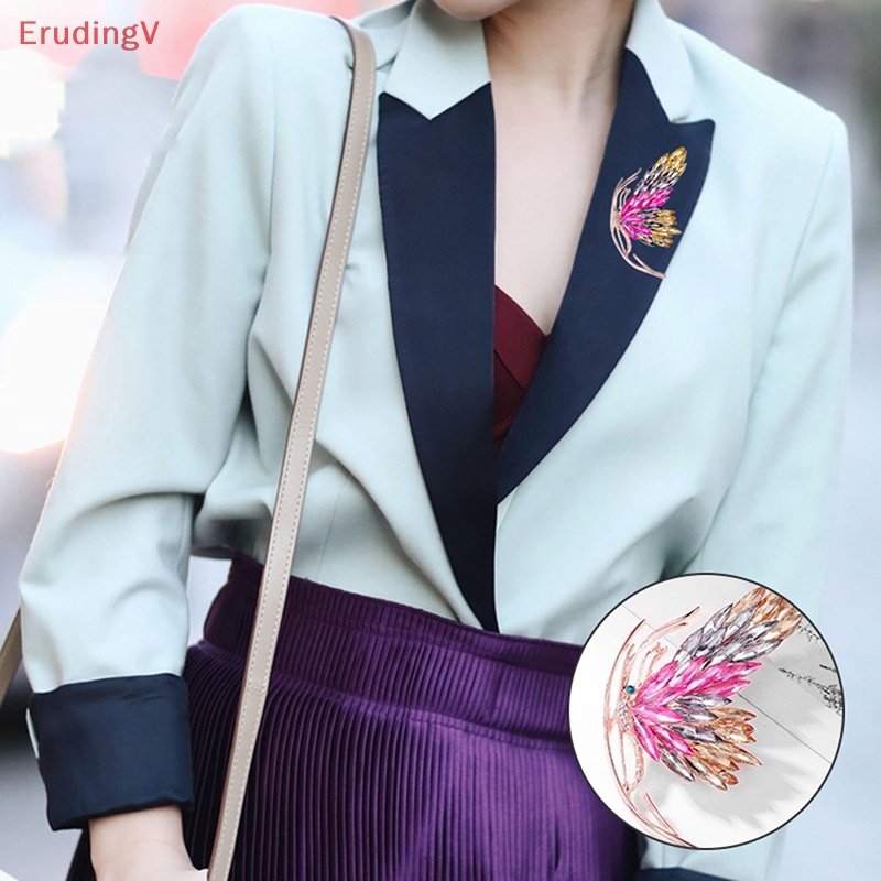 [ErudingV] Ghim Cài Áo Hình Bướm Pha Lê Màu Gradient Cao Cấp Kiểu Pháp Thanh Lịch Dùng Để Trang Trí Áo Khoác Corsage [Mới]