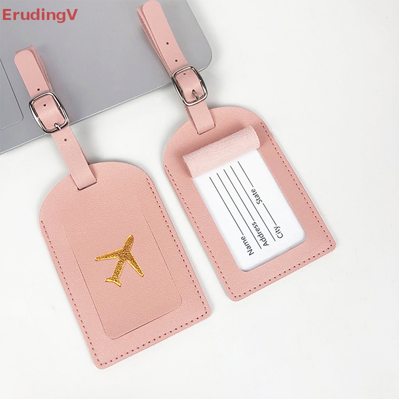 Set 1 Nhãn Đánh Dấu Ghi Tên ID Hành Lý Du Lịch Bằng Da PU
