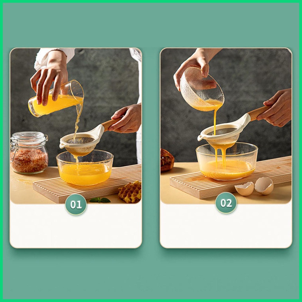 Rây Bột Bằng Thép Không Gỉ Có Tay Cầm Tiện Dụng Cho Nhà Bếp