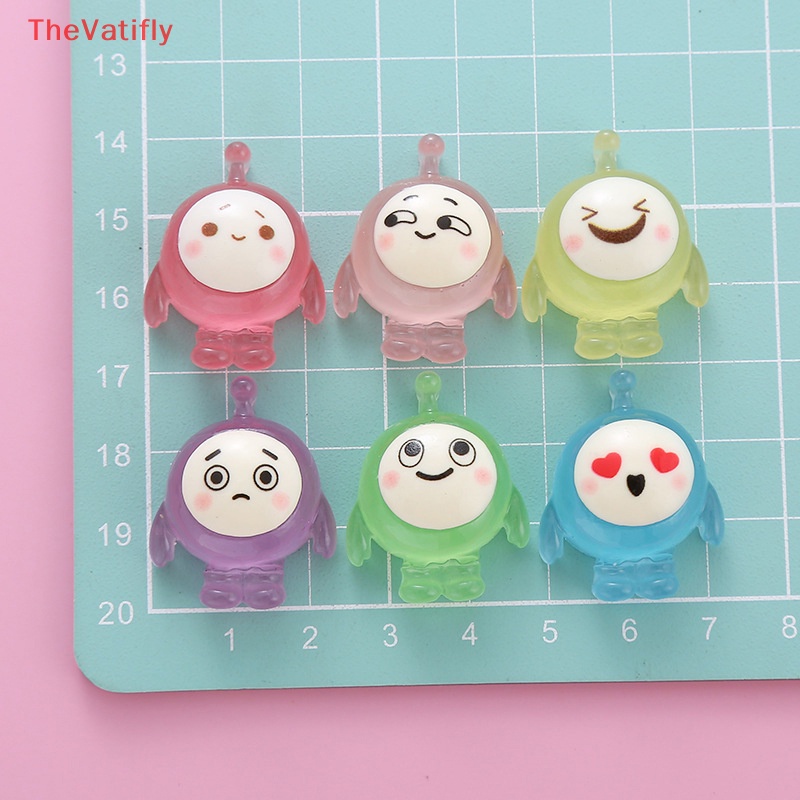 [Thevalifly] Bộ 2 Mặt Dây Chuyền / Móc Khóa Điện Thoại 3D Bằng Nhựa Resin Dạ Quang DIY