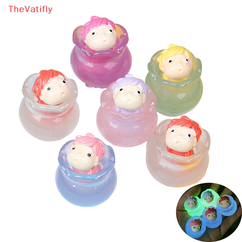 Mô Hình Nhân Vật Hoạt Hình Mini Bằng Nhựa Resin Phát Sáng Trang Sức