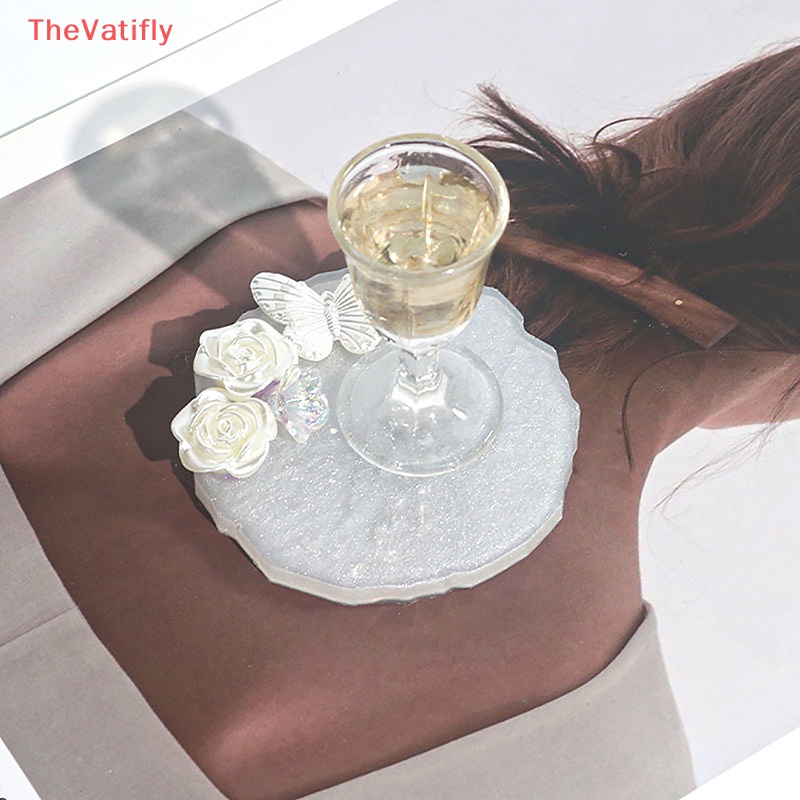 [Thevalifly] Khuôn Silicone Làm Đế Lót Ly Tròn 8 Ngăn DIY Trang Trí Nội Thất Nhà Bán Chạy