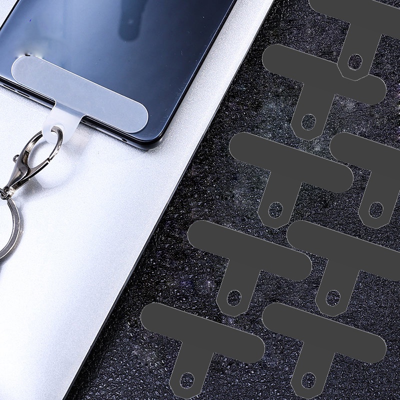 Miếng Dán TPU Trong Suốt 51 * 28MM Chất Lượng Cao Có Thể Tháo Rời Kèm Dây Đeo Thẻ Chịu Lực Tốt Chống Thất Lạc Cho Điện Thoại