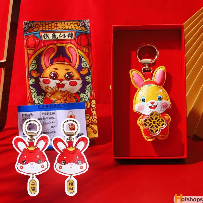 Móc Khóa Hình Thỏ Năm Mới 2023 Dễ Thương Cho Bé