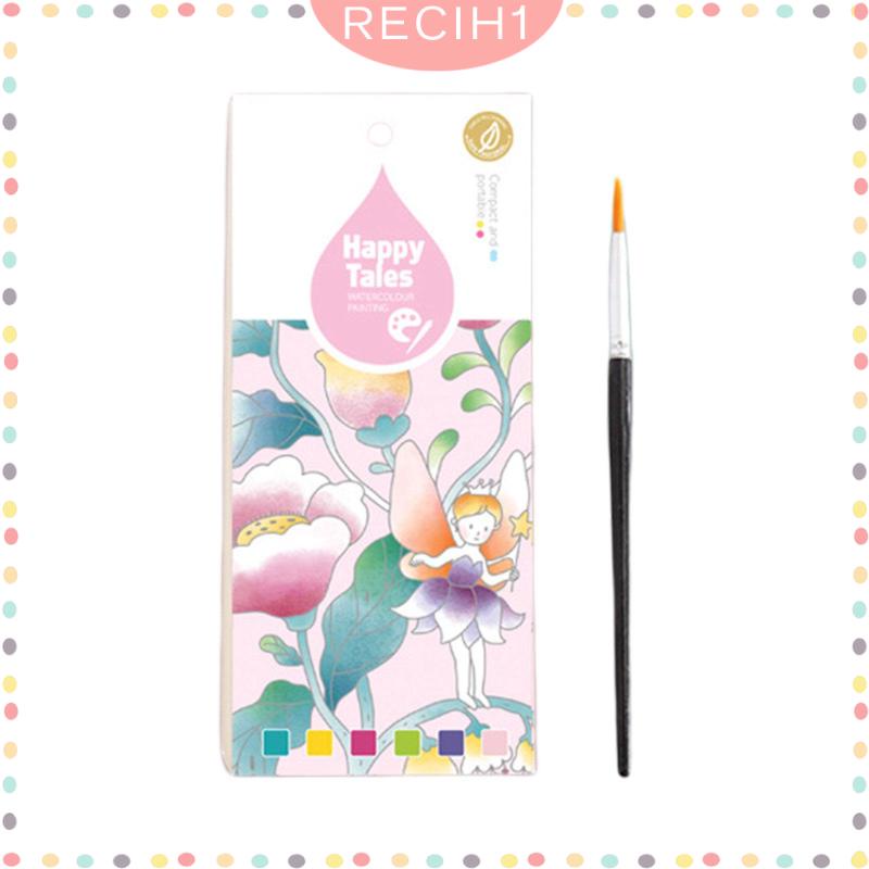 Sách Tô Màu Nước Bỏ Túi 20 Tờ Thủ Công Cho Người Mới Bắt Đầu