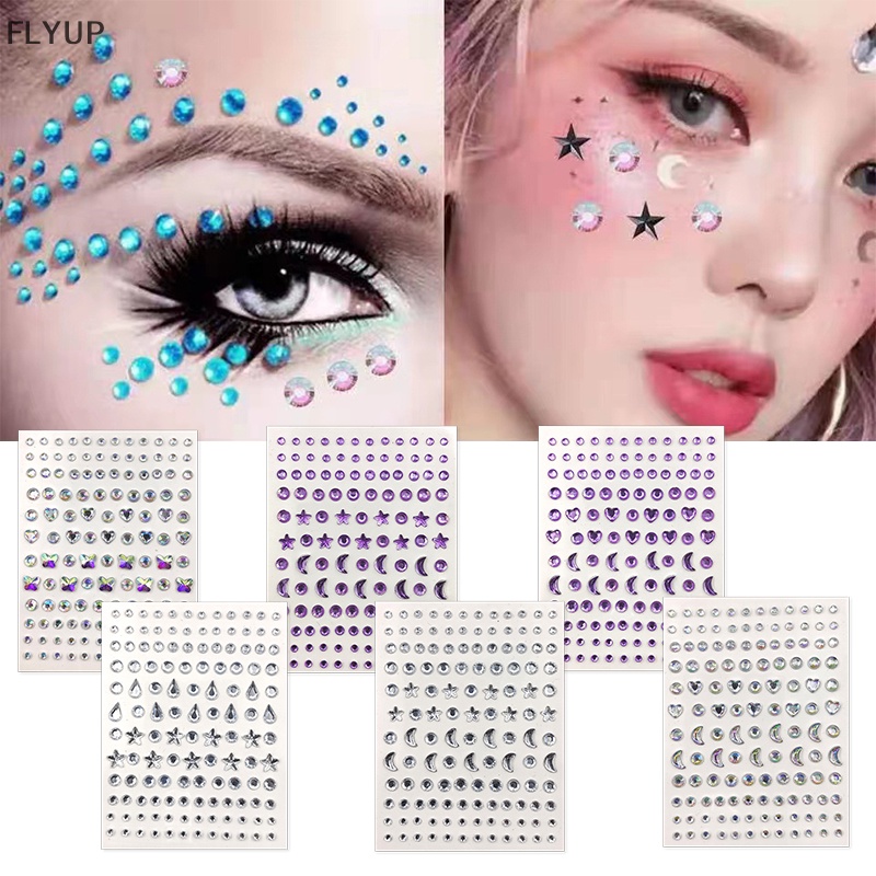 Miếng Dán Trang Trí Mặt / Cơ Thể Hình Bướm / Mặt Trăng Lấp Lánh DIY