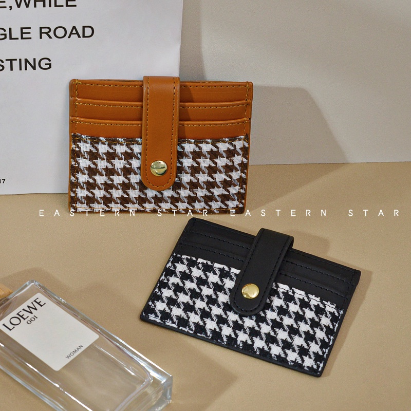 YADOU Ví Đựng Tiền Xu Siêu Mỏng Họa Tiết houndstooth Phong Cách Hàn Quốc Cho Nữ