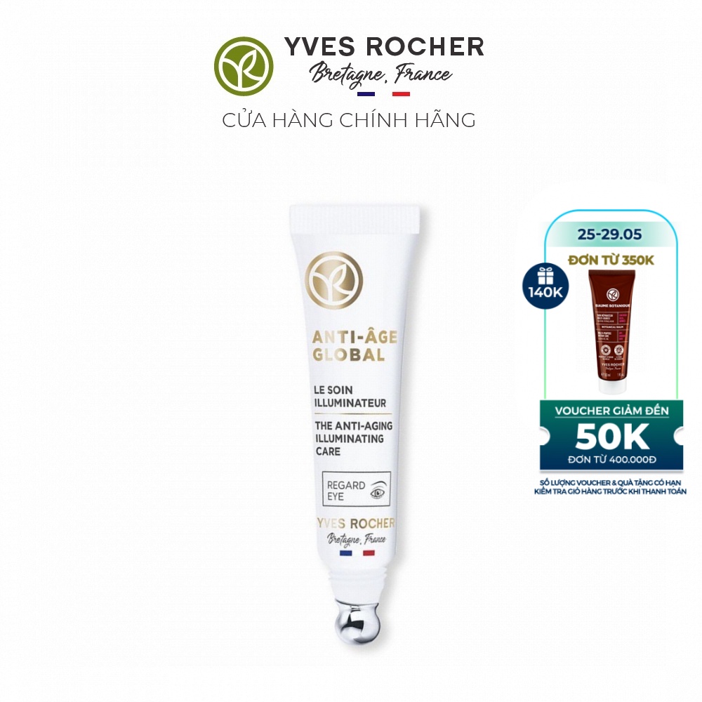 Tinh chất chống lão hóa dành cho vùng mắt Yves Rocher ANTI-AGE GLOBAL THE ANTI-AGING ILLUMINATING CARE-EYE CARE TUBE