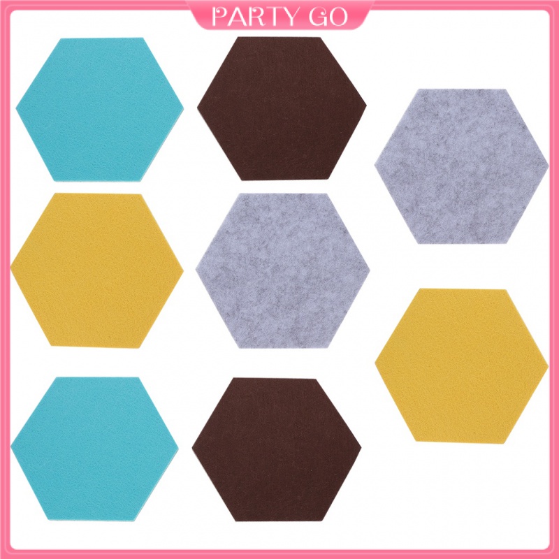 Set 8 Bảng Ghi Chú Dán Tường Hình Lục Giác