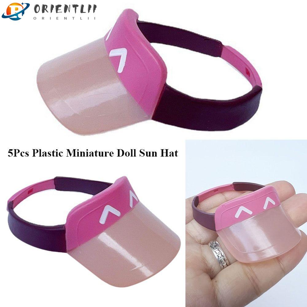 Set 5 Mũ Chống Nắng Mini Màu Hồng Dễ Thương Trang Trí Nhà Búp Bê