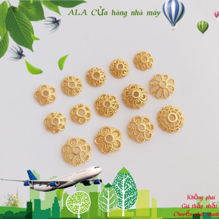 💖Trang sức DIY phụ kiện💖Mạnh mẽ bảo vệ màu sắc cao cấp Sa Kim Hoa Thác Hoa Hat Bead Holder DIY Vòng tay Chuỗi hạt Part Phụ kiện trang sức[Nắp hạt/vòng tay/vòng cổ/hoa tai/Dây chuyền]