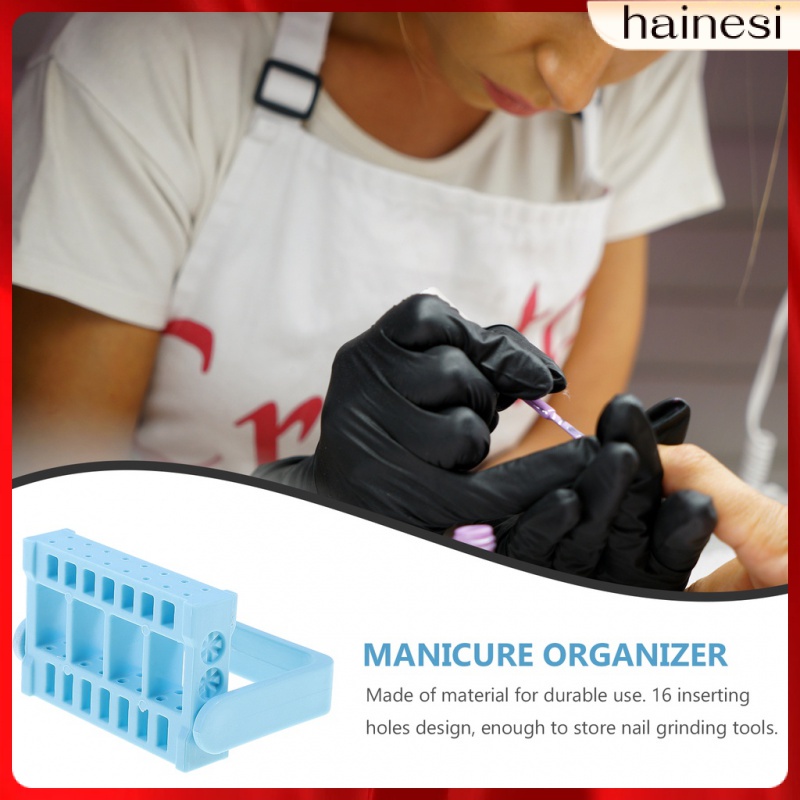 Giá Đỡ Mũi Khoan Móng Tay 16 Lỗ Bằng Acrylic Có Thể Gập Lại Tiện Lợi