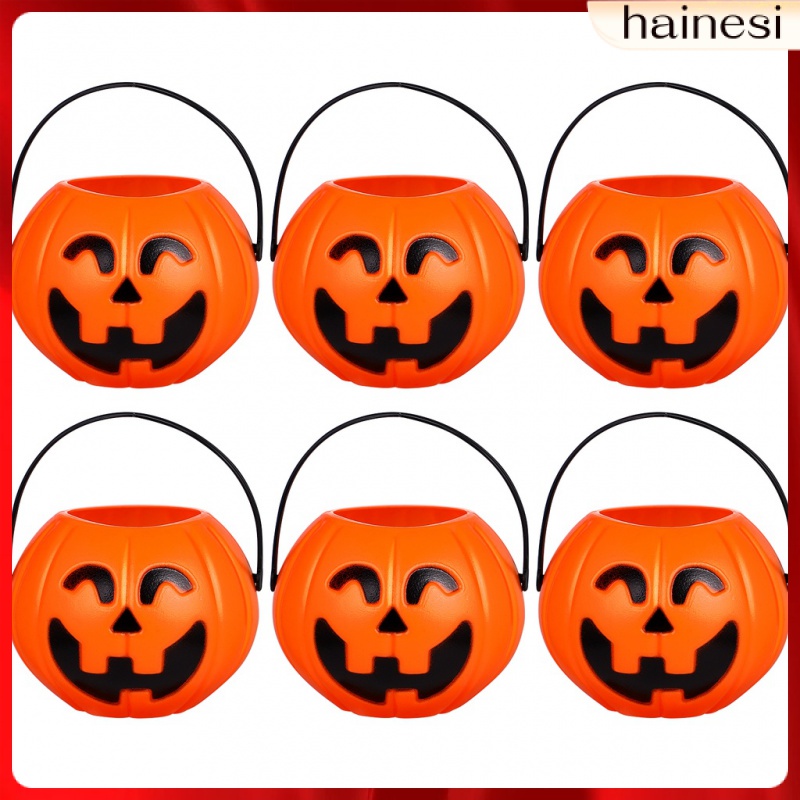 Giỏ Nhựa Mini Đựng Kẹo Giá Đỡ Hình Quả Bí Ngô Trang Trí