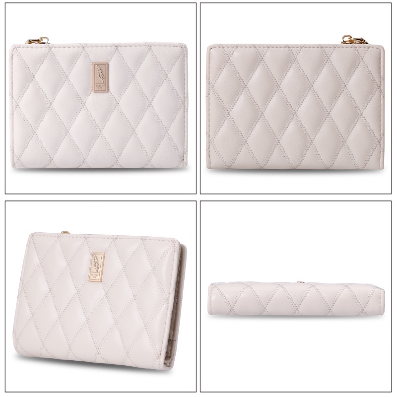 Ví Da PU Mềm Cỡ Vừa Thiết Kế Đơn Giản Thời Trang Cho Nữ Giá Đỡ