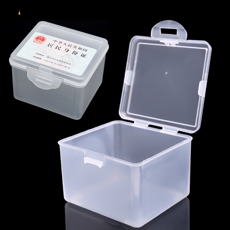 Hộp Nhựa Trong Suốt Hình Chữ Nhật Đựng Trang Sức / Mỹ Phẩm Đa Năng Có Nắp Đậy Tiện Dụng