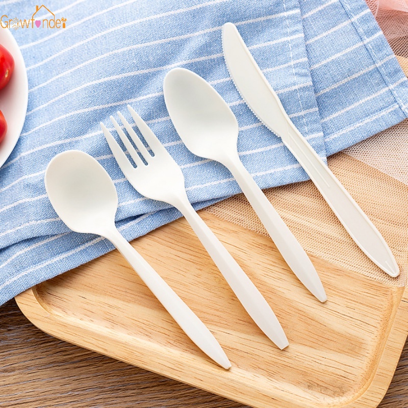 Bộ Dụng Cụ Ăn Uống Gồm Muỗng Nĩa Dao Có Thể Phân Hủy Và Hộp Đựng Chịu Nhiệt 1 Lần