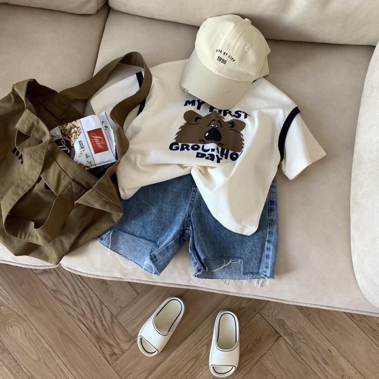 Quần Jeans Lửng Thời Trang Dành Cho Bé Trai