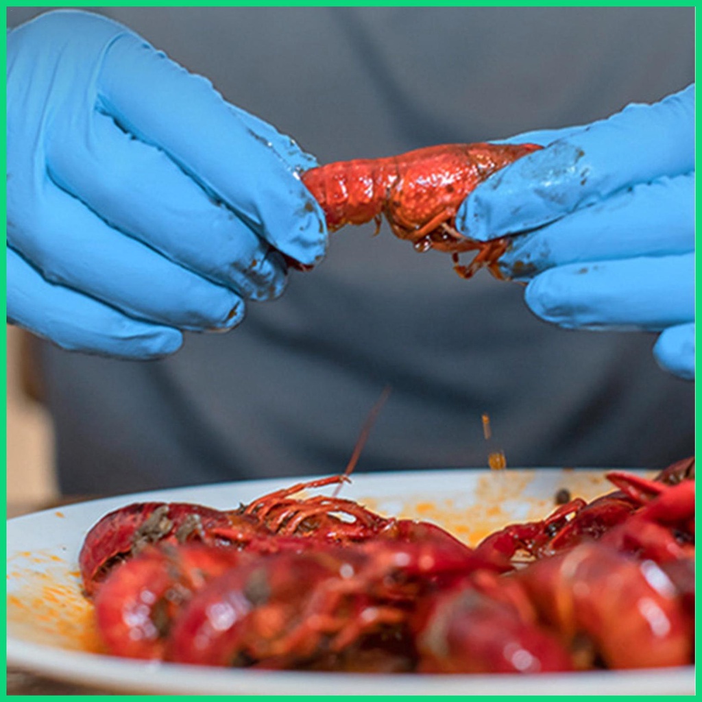 Set 100 Găng Tay Nitrile Co Giãn Tốt An Toàn Thực Phẩm Đa Ứng Dụng