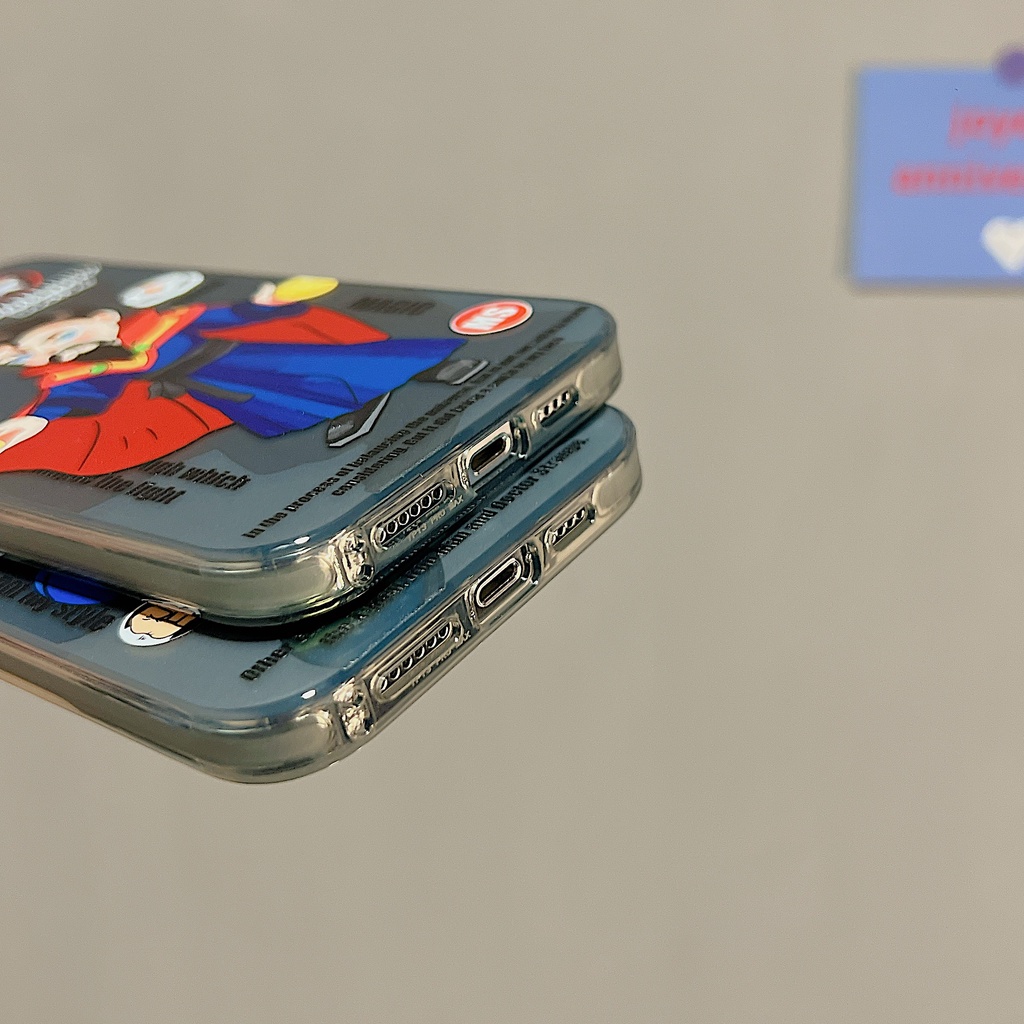 Ốp Điện Thoại TPU Dẻo Trong Suốt Họa Tiết Hoạt Hình Thiết Kế Hai Mặt Chống Rơi Cho iPhone 11 13 12 14 Pro Max