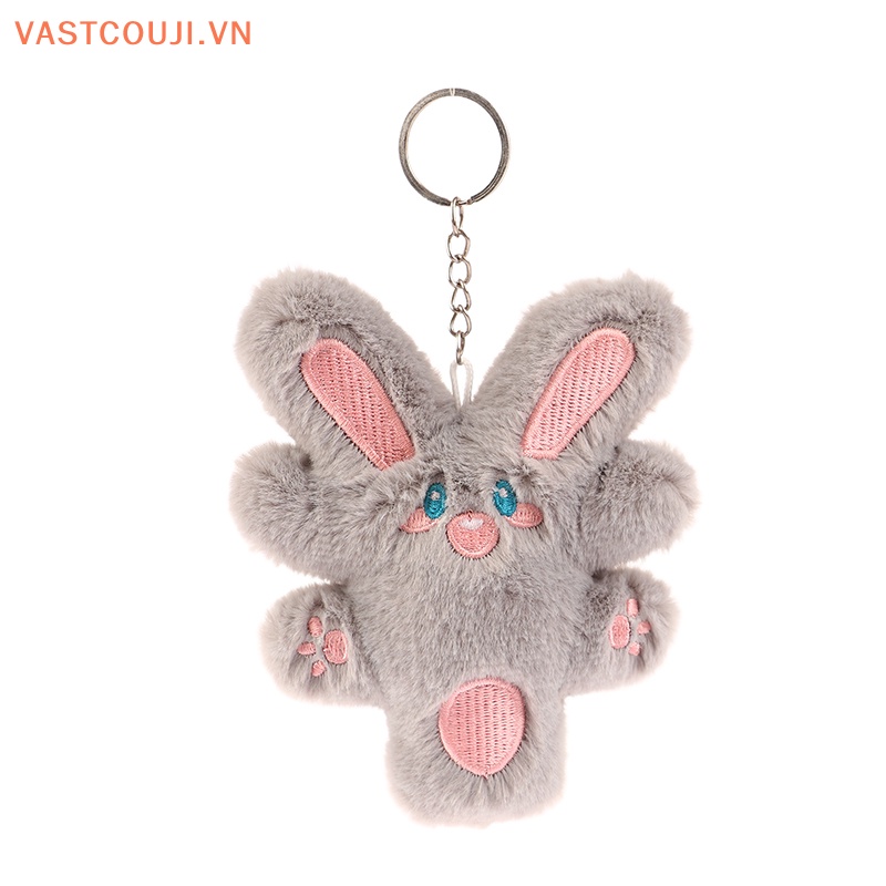 Móc Khóa Thỏ Nhồi Bông Mềm Mại Dễ Thương