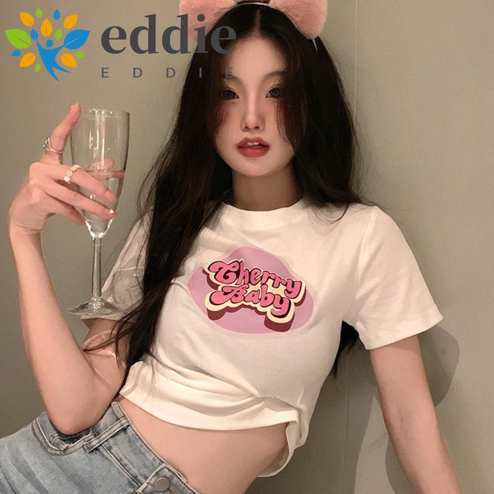 Áo Thun Không Tay In Chữ 26Eddie Y2K Phong Cách Hip hop Thời Trang Mùa Hè