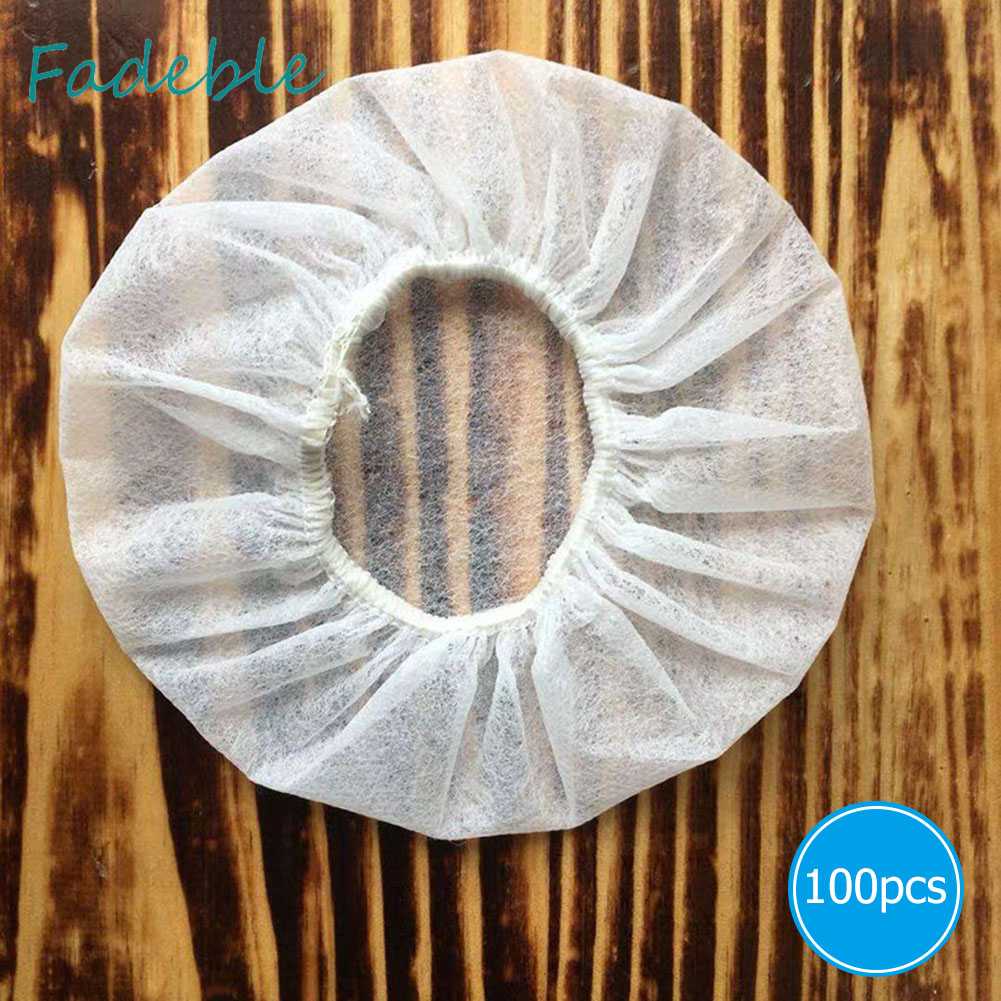 Set 100 Vỏ Bọc Tai Nghe Vệ Sinh Bằng Vải Không Dệt Co Giãn Dùng Một Lần