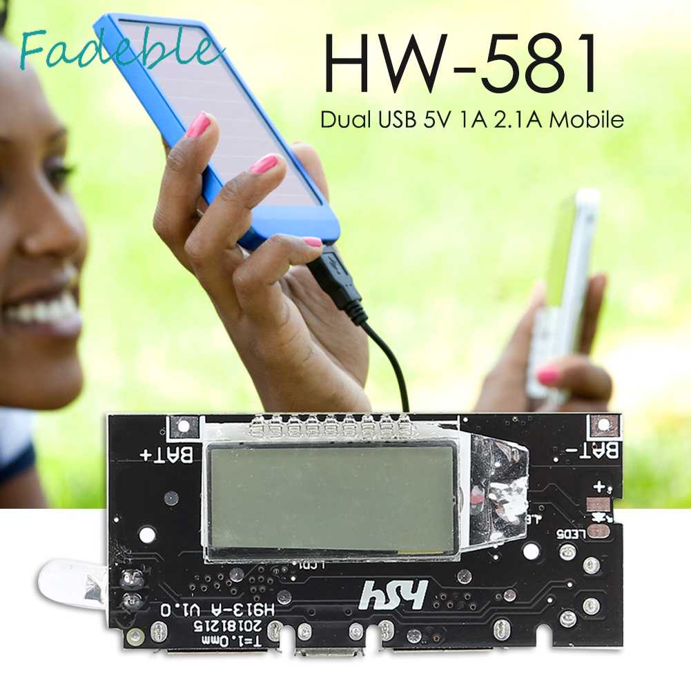 Bản Mạch Sạc Pin Di Động USB Kép 5V 1A 2.1A 18650