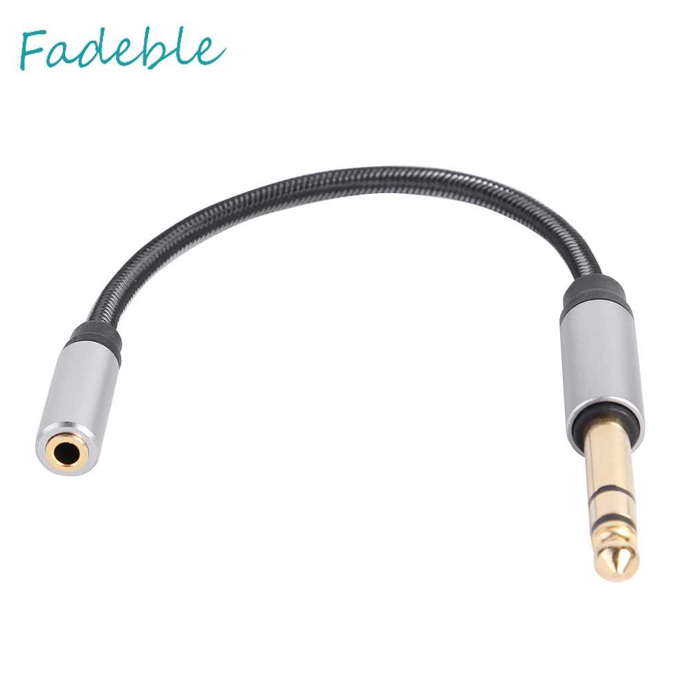 Dây Cáp Âm Thanh 0.2m Mạ Vàng Chuyển Đổi Đầu Cái 3.5mm Sang Đầu Đực 6.35mm