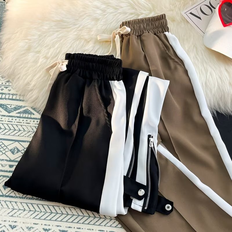 Quần Thể Thao Ống Rộng Lưng Cao Phong Cách Xuân Hè Mới Cho Nam Nữ