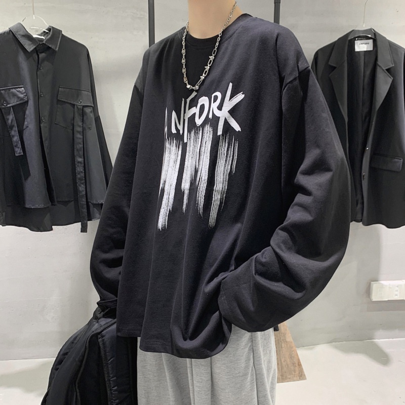 Quần áo mùa xuân và mùa thu nam tay áo dài tay bông tinh khiết HZFMC0912