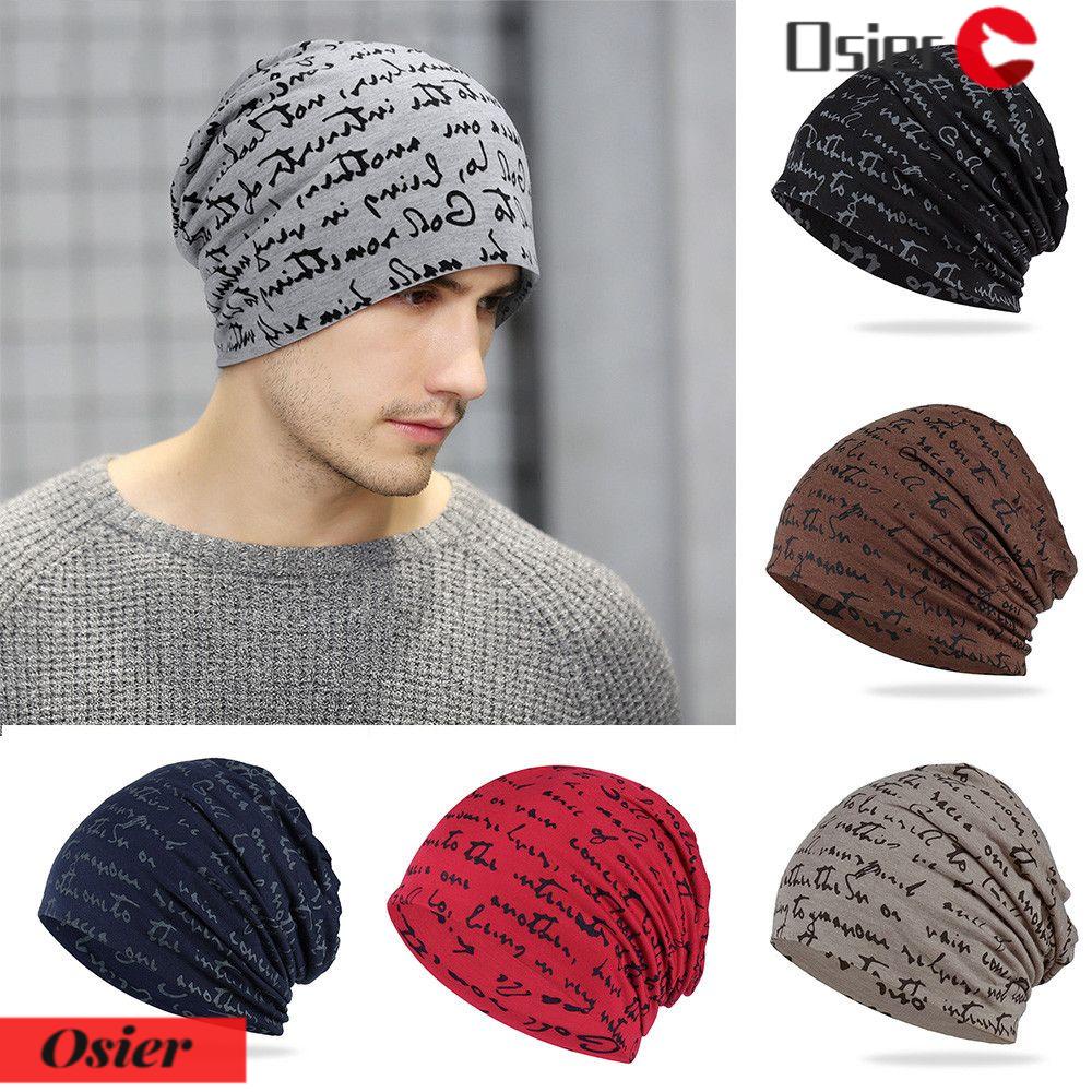 Mũ Beanie Cotton Dệt Kim In Chữ Phong Cách Hiphop 1 Cái