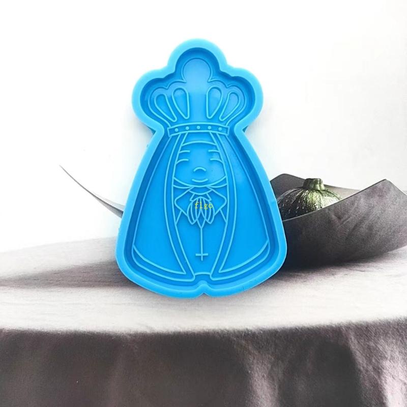 Khuôn Silicone Làm Móc Khóa Epoxy Hình Bán Nguyệt