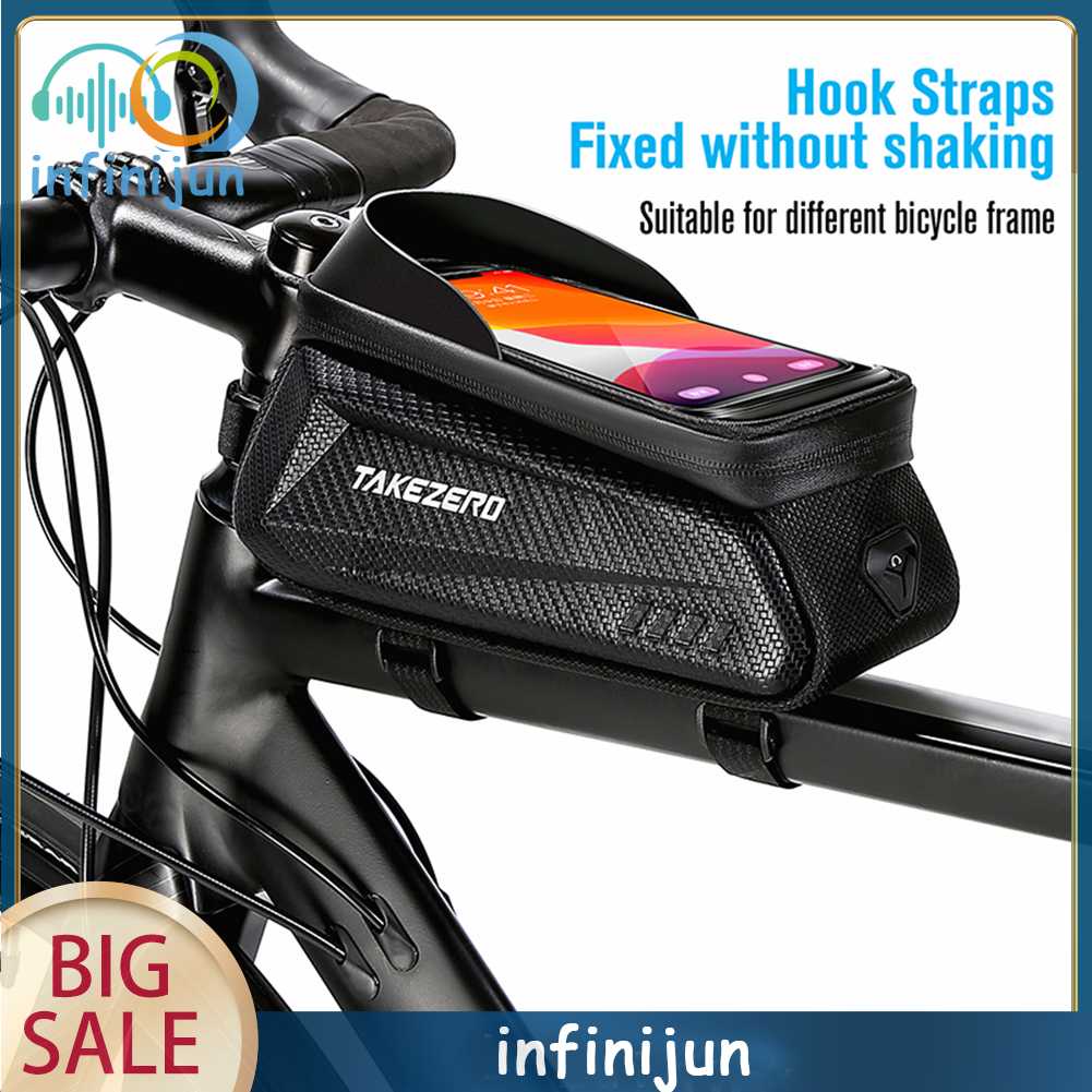 Túi Đựng Điện Thoại Cảm Ứng 1L Họa Tiết Phản Quang Chống Thấm Nước Gắn Xe Đạp Ốp