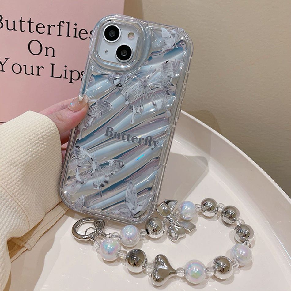 Ốp Điện Thoại Dẻo Màu Laser Hình Bươm Bướm Cho iPhone 11 12 13 14 Pro MAX 6 6S 7 8 Plus X XR XS MAX SE 2020 11Pro 12Pro