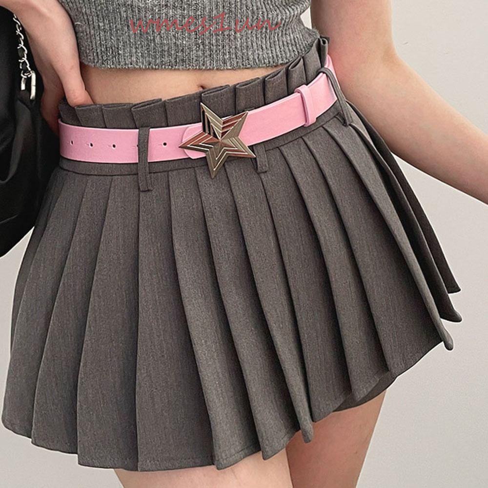 Thắt Lưng Điều Chỉnh Được WMES15H Y2k Bằng Hợp Kim Họa Tiết Ngôi Sao Năm Cánh Đơn Giản