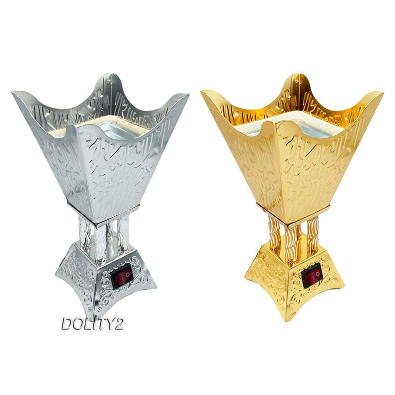 [Dolity2] Giá Đỡ Đốt Trầm Hương Điện Tử Bằng Kim Loại Kiểu Ả Rập Cho Nhà Ở