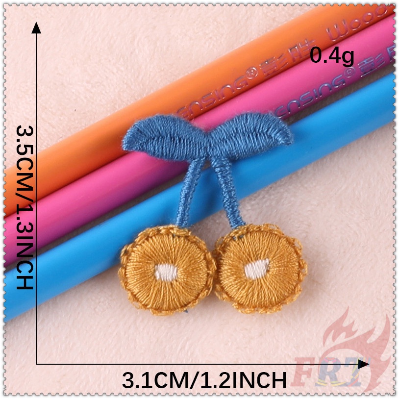 ✿ Sticker Ủi Thêu Hình Quả Cherry ✿ 1 Phụ Kiện Trang Trí Tóc Cho Bé