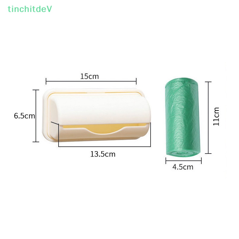 Hộp Đựng Túi Rác Gắn Tường Bằng Nhựa Màu Trơn Tiện Dụng Cho Nhà Bếp / Phòng Tắm