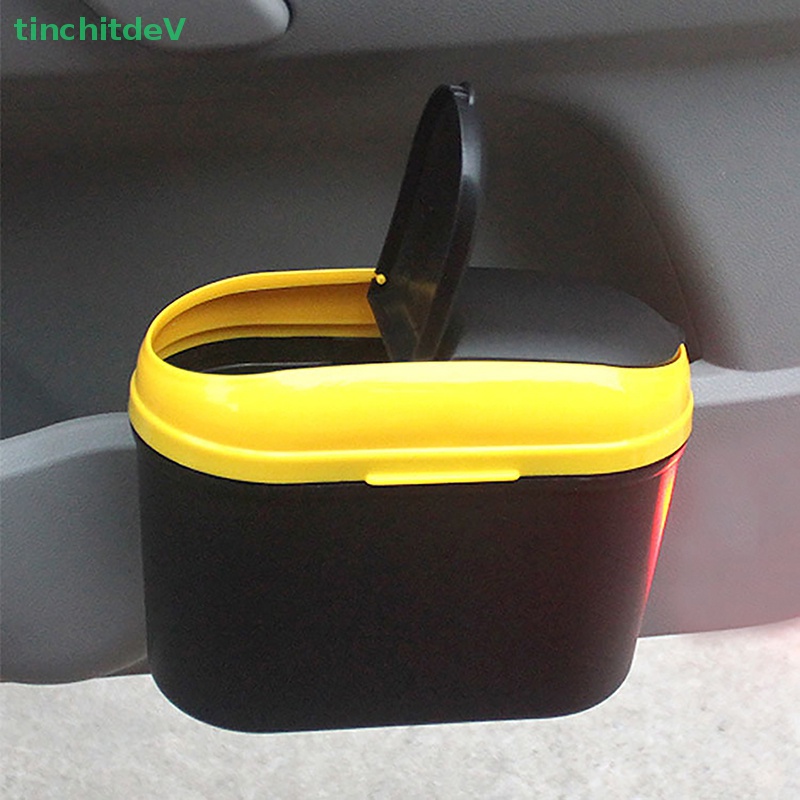 Thùng Rác Dạng Nhấn Hình Vuông Màu Đen Chống Bụi Cho Xe Hơi