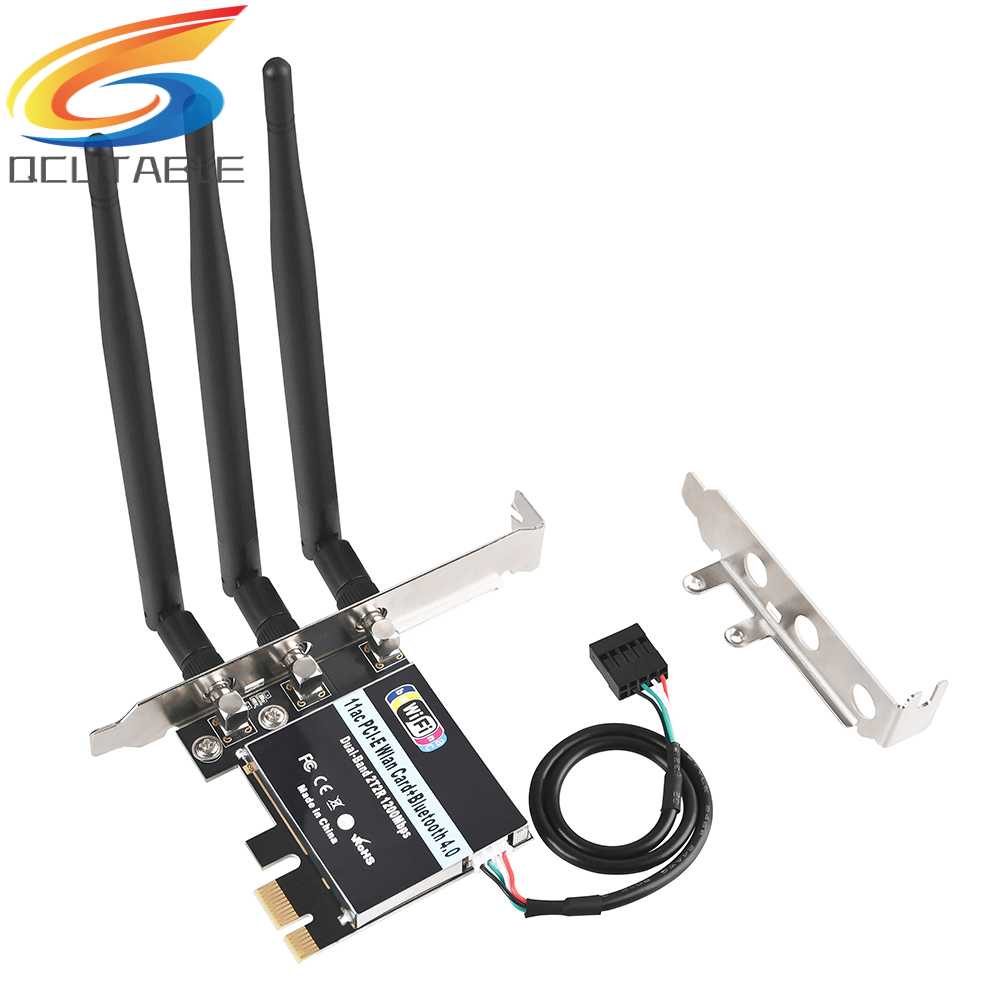 Thẻ Mạng Không Dây 2.4 / 5G 1300Mpbs Kết Nối Bluetooth 5.0