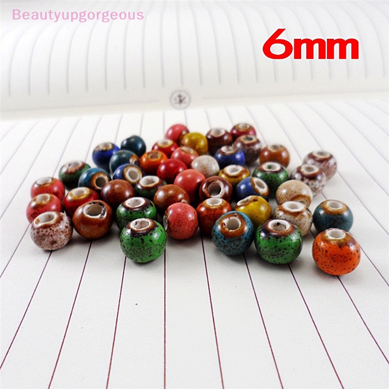 50 Hạt Xỏ Lỗ Bằng Sứ Hình Hoa 6mm Dùng Làm Trang Sức DIY