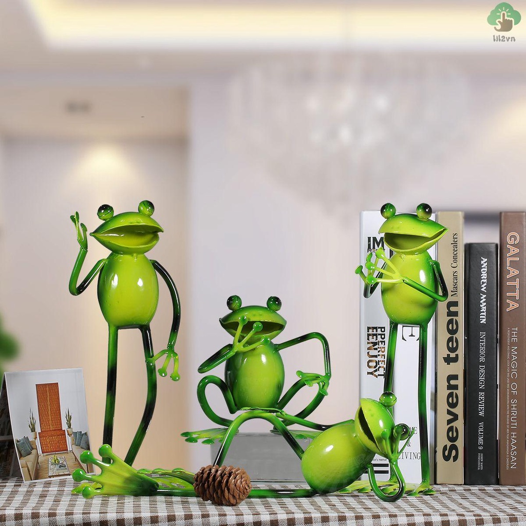 Tượng Ếch Lili31 Bằng Kim Loại Trang Trí Nhà Cửa