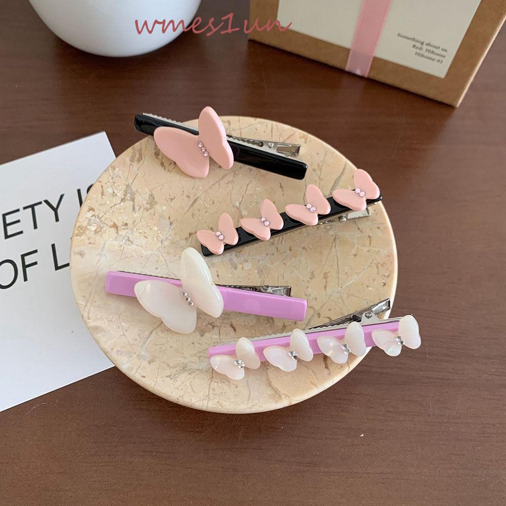 Kẹp Tóc Hình Bướm WMES15H Y2k Bangs Ngọt Ngào Đơn Giản Cho Nữ