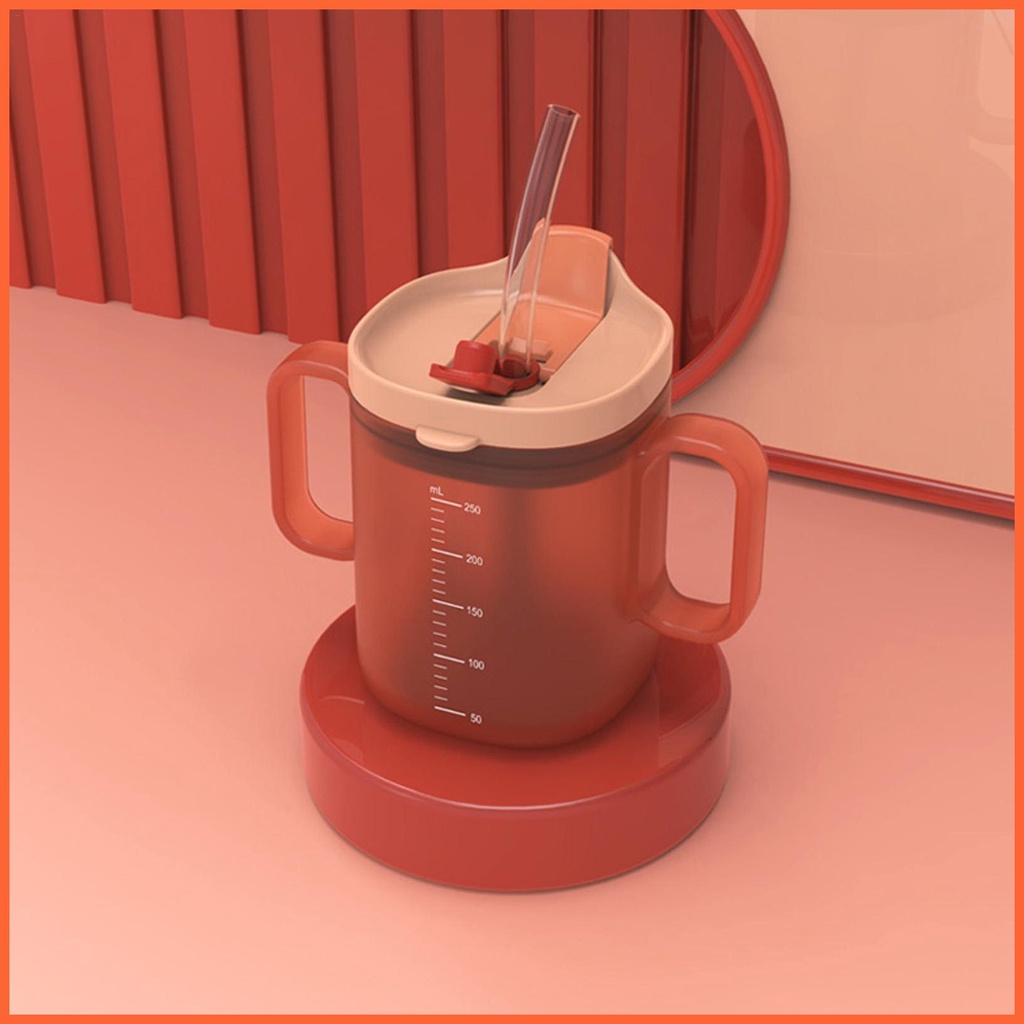 Cốc Uống Nước Bằng Silicone Có Tay Cầm Và Ống Hút Cho Bé