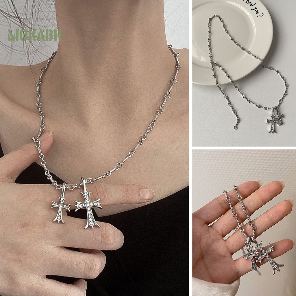 Vòng cổ Mặt Hình Xương Rồng Đính Đá Phong Cách Punk Hip Hop Thời Trang Cho Nam Và Nữ