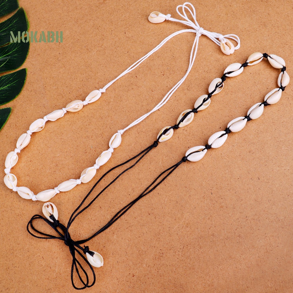 [Hot] Vòng Cổ Choker Thắt Nút Mặt Hình Vỏ Sò Phong Cách Bohemia Đi Biển Mùa