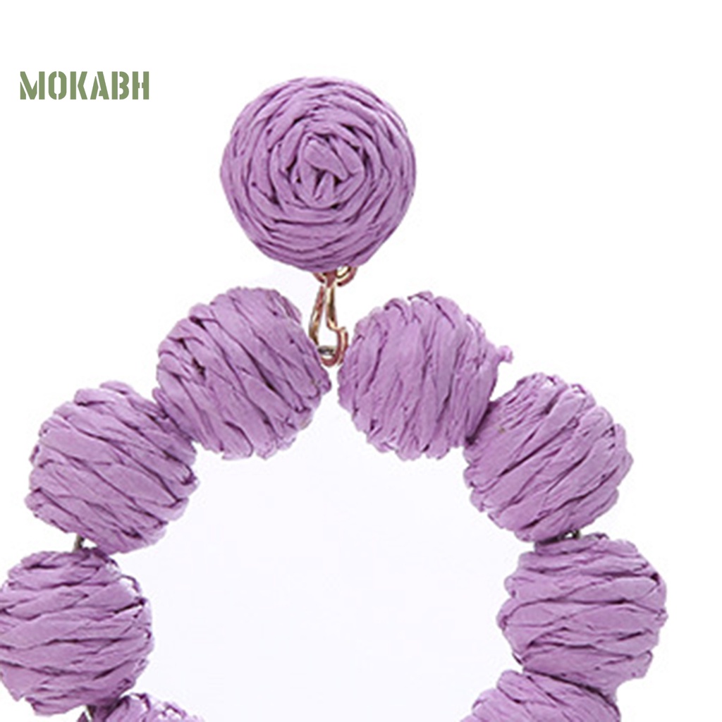 1 Đôi Bông Tai Hình Tròn Phong Cách Bohemian Dành Cho Nữ